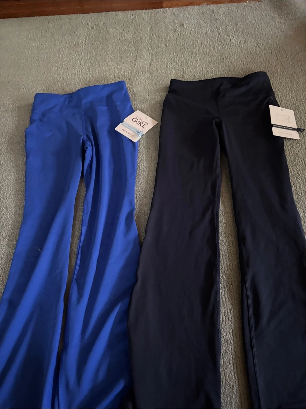 Athleta Girl Blue and Black Kids Leggings